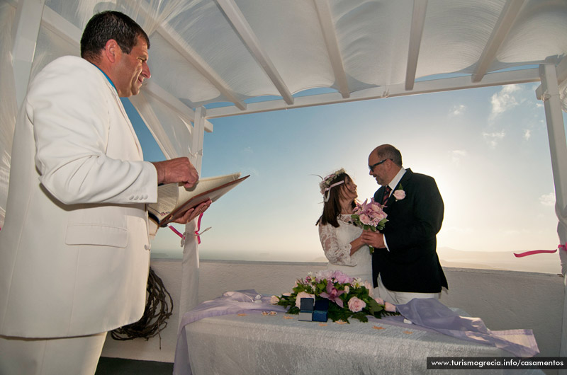 casamentos em santorini