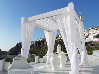 casamentos em santorini