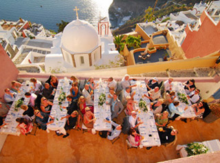casamentos em santorini