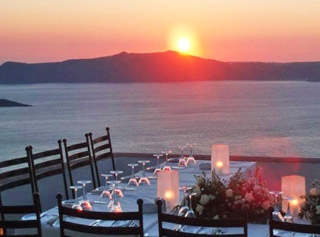 casamentos em santorini