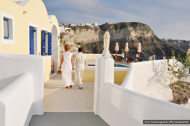 casamentos em santorini
