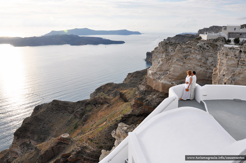 casamentos em santorini