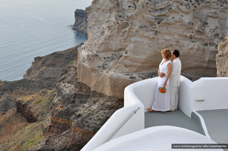 casamentos em santorini