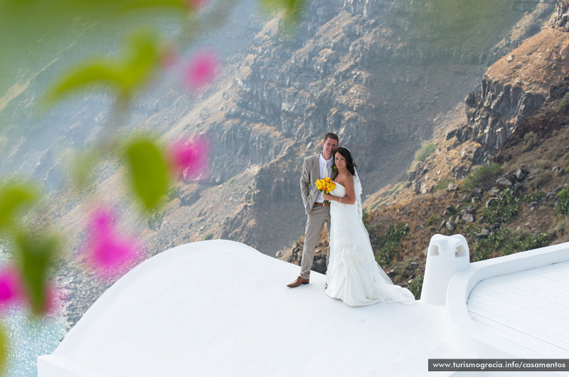 casamentos em santorini