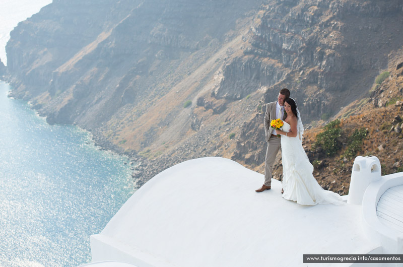 casamentos em santorini