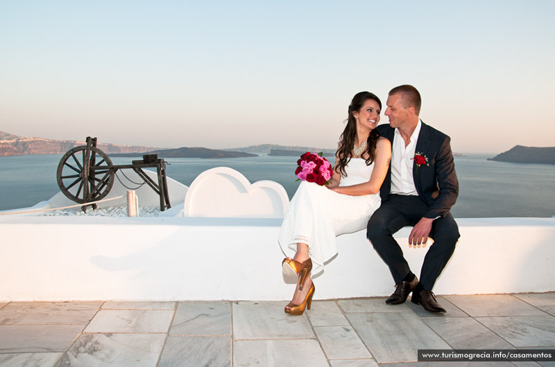 casamento em santorini