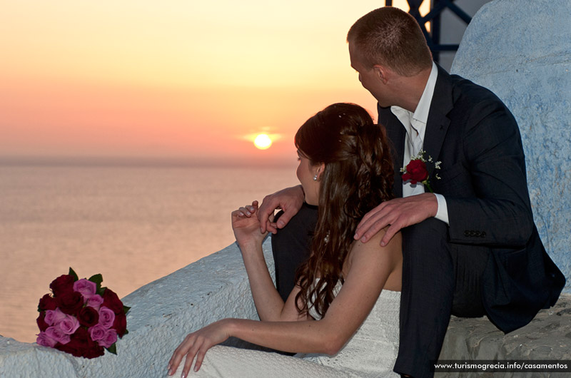 casamento em santorini