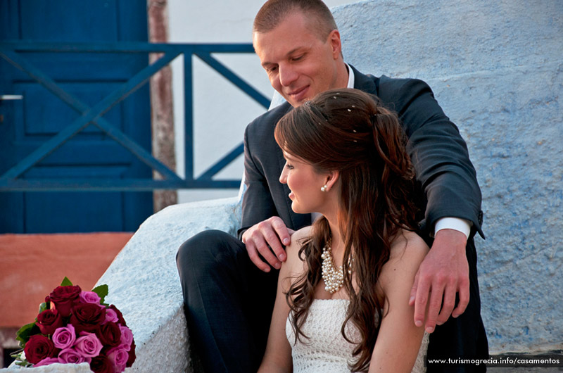 casamento em santorini