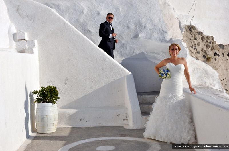 casamentos em santorini