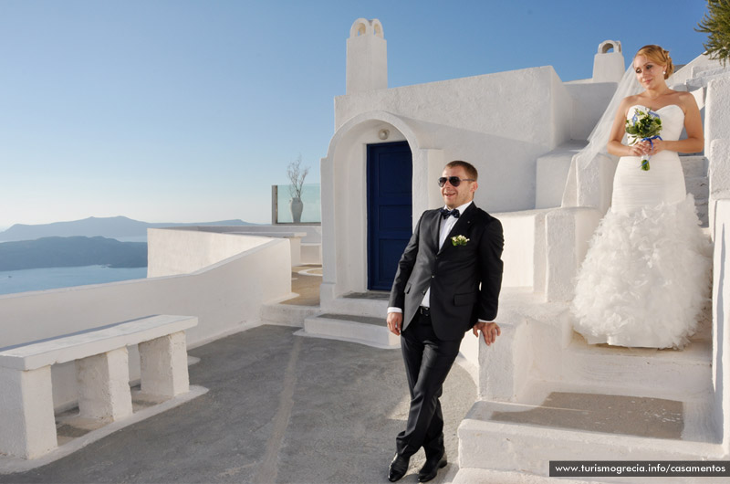 casamento em santorini