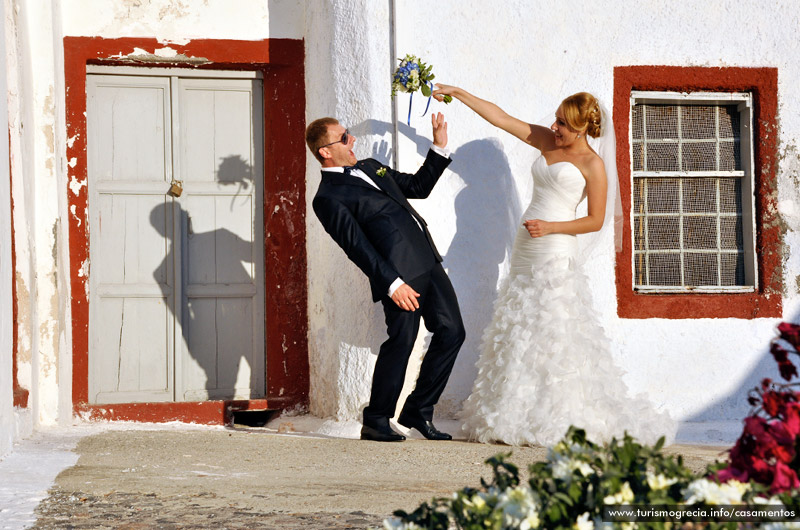 casamento em santorini