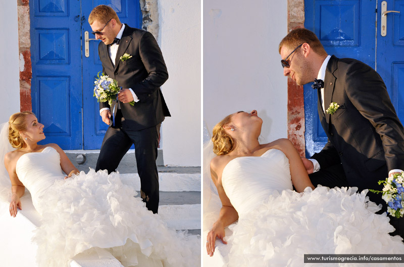 casamento em santorini