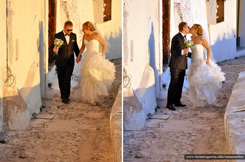 casamento em santorini