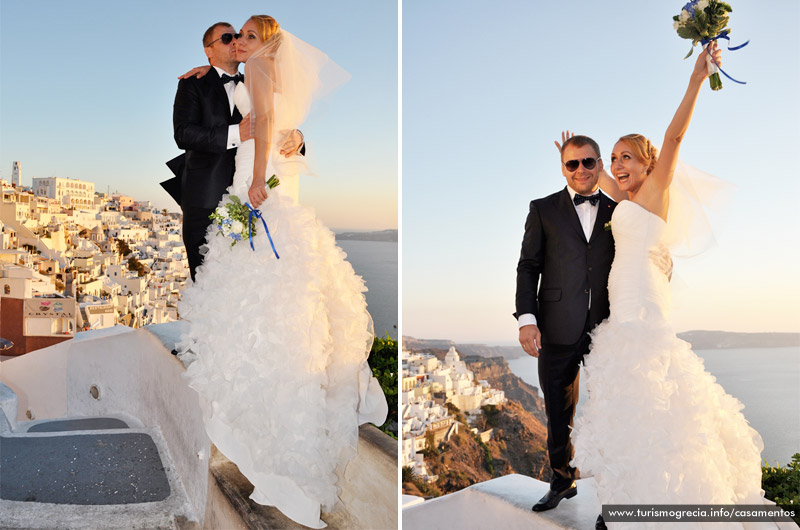 casamento em santorini