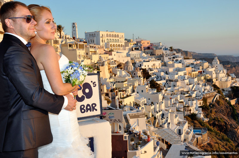 casamento em santorini