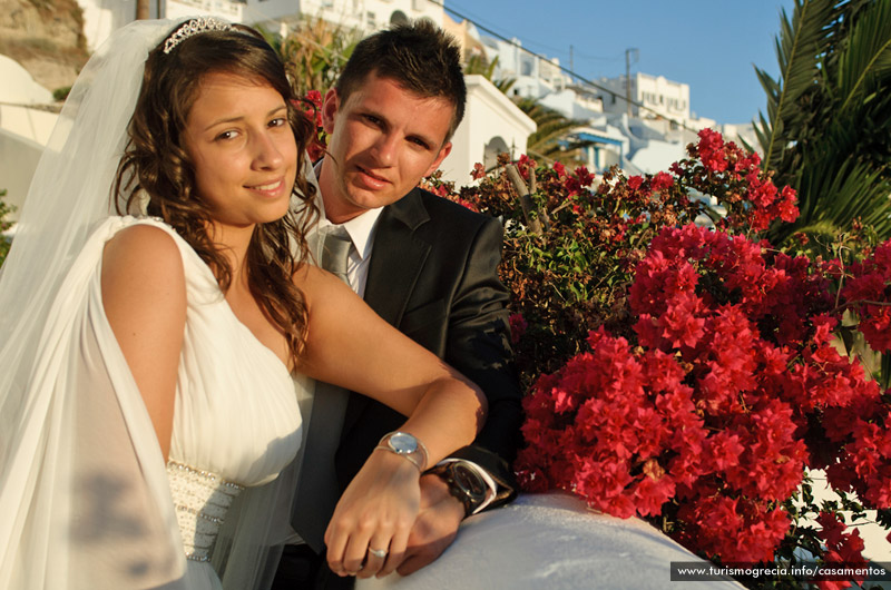 casamentos em santorini