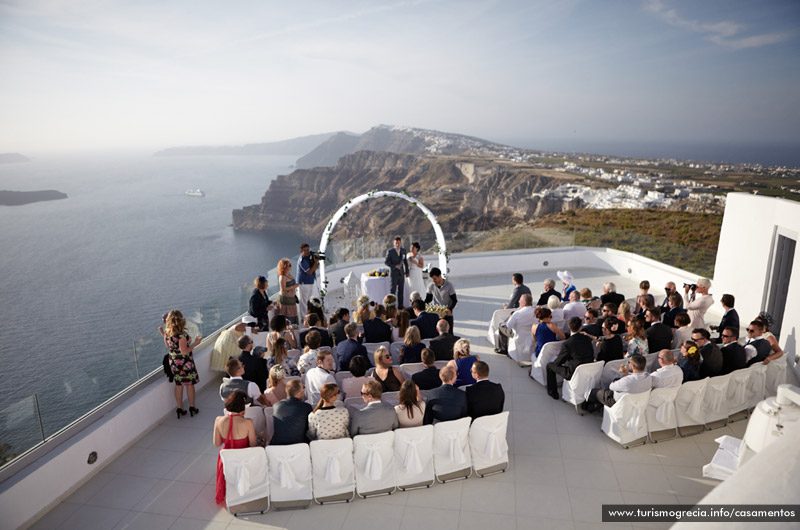 casamentos em santorini