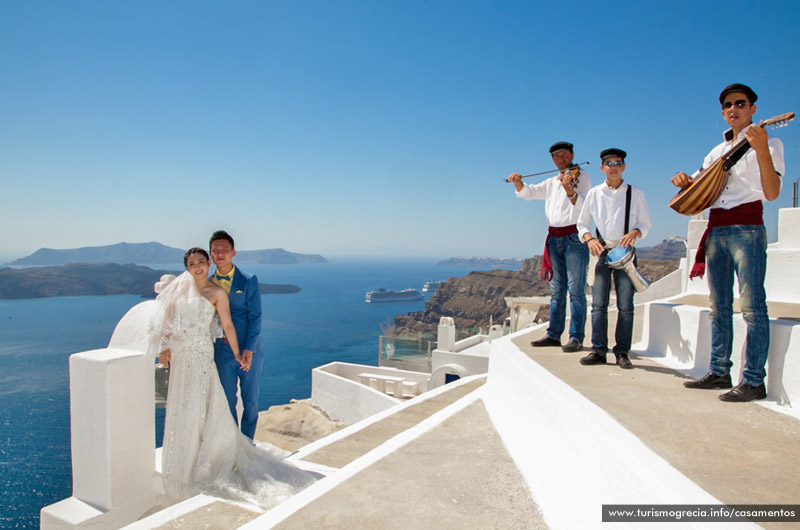 casamentos em santorini