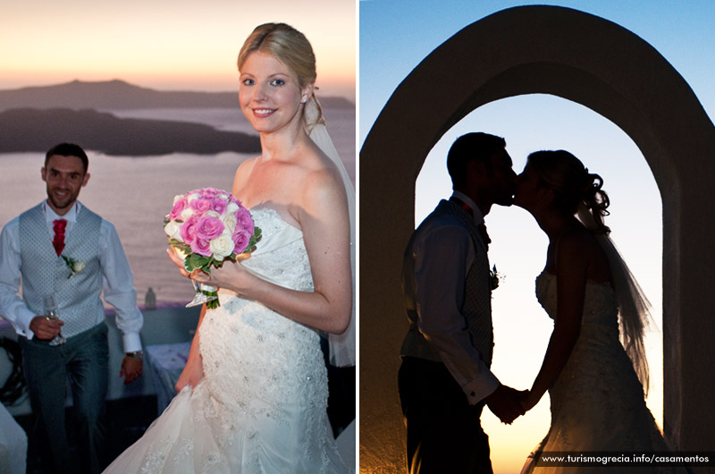 casamento em santorini