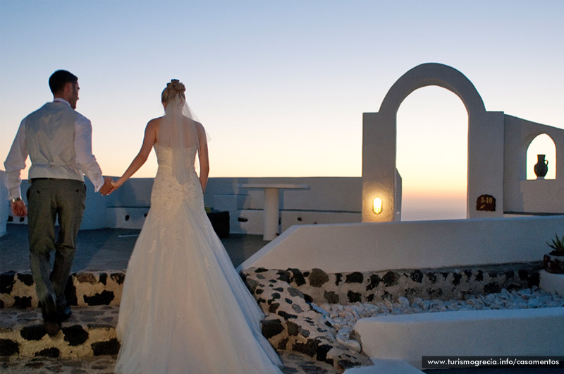 casamento em santorini