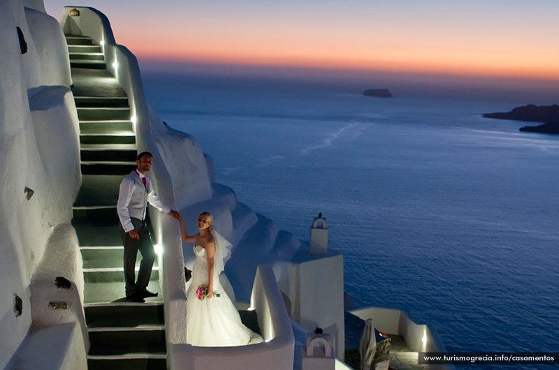 casamento em santorini