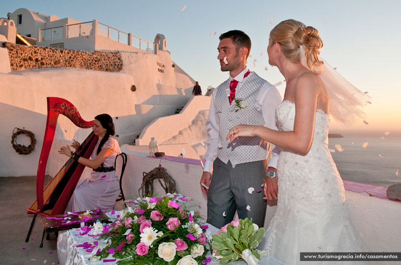 casamentos em santorini