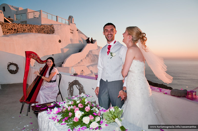 casamentos em santorini