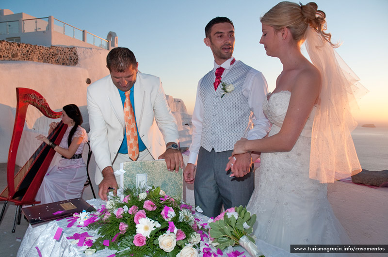 casamentos em santorini