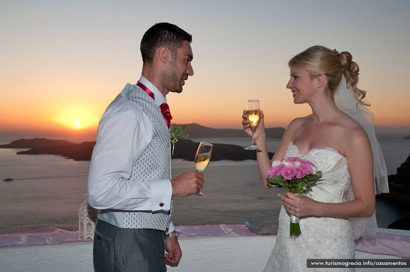 casamento em santorini