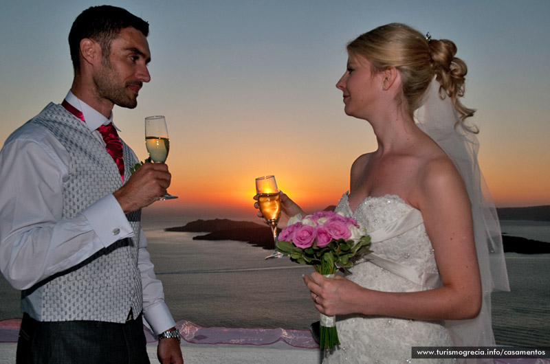 casamento em santorini