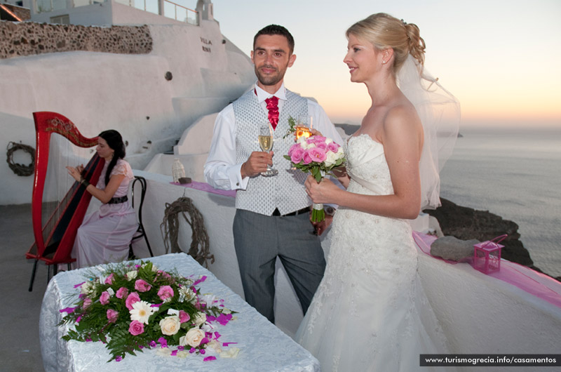 casamento em santorini