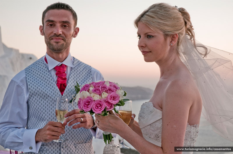 casamento em santorini