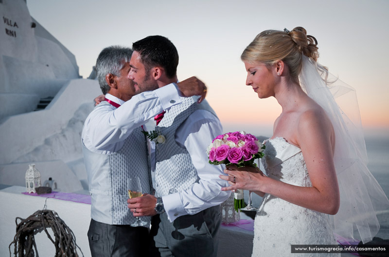 casamento em santorini