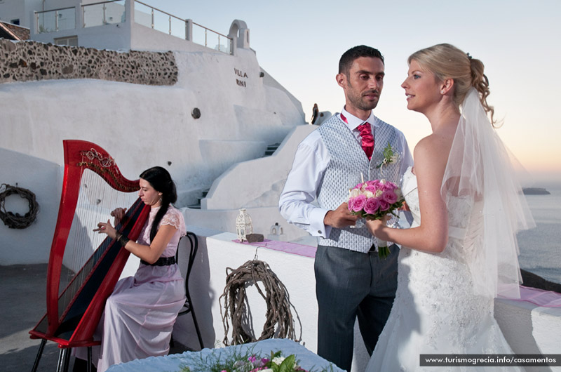 casamento em santorini