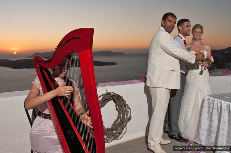 casamento em santorini