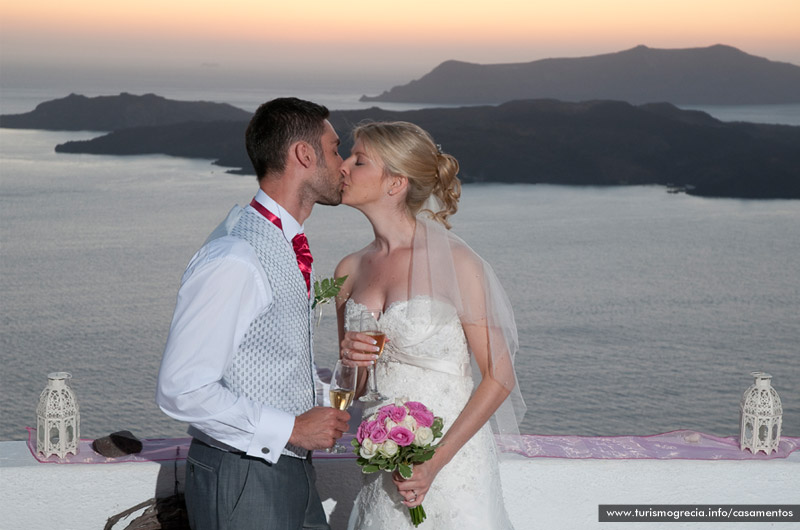 casamento em santorini