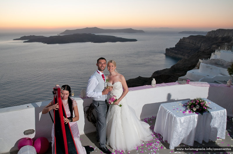 casamento em santorini