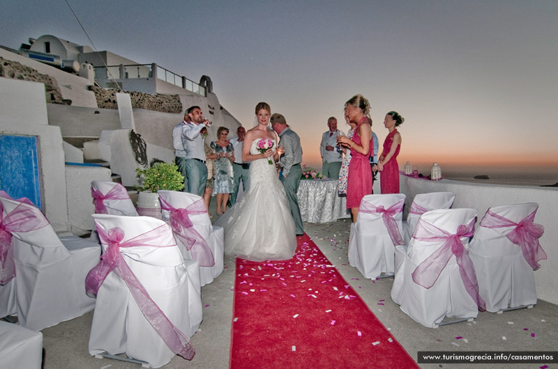 casamento em santorini