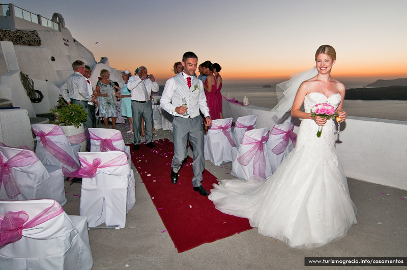 casamento em santorini