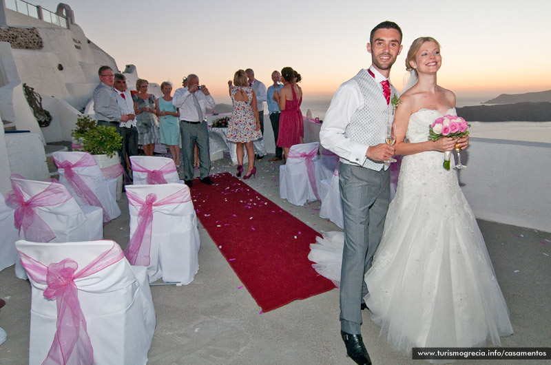 casamento em santorini