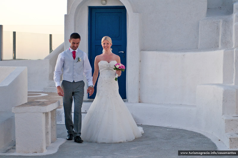 casamento em santorini