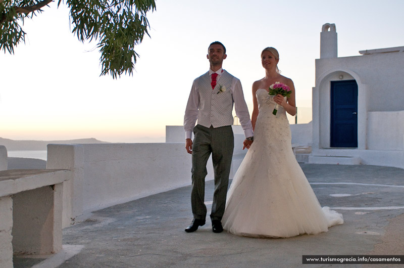 casamento em santorini