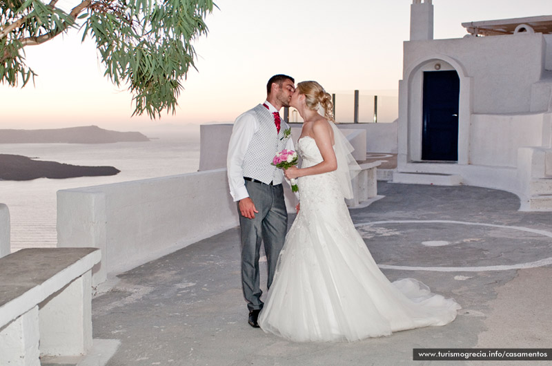 casamento em santorini