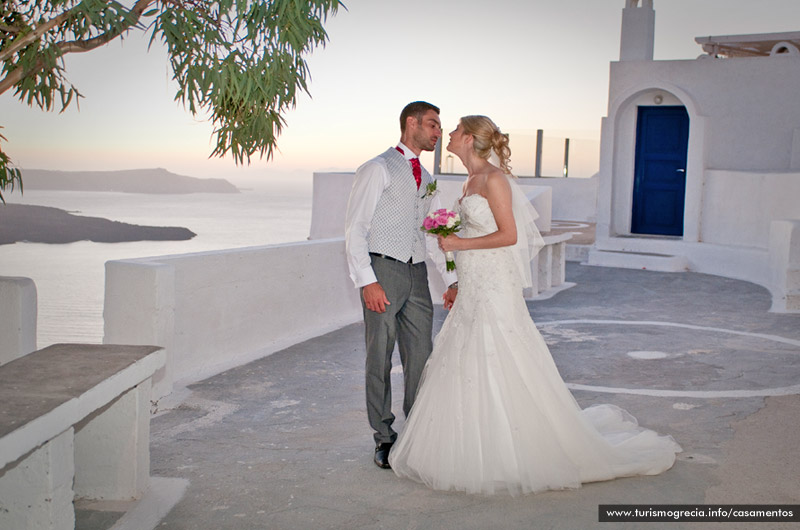 casamento em santorini