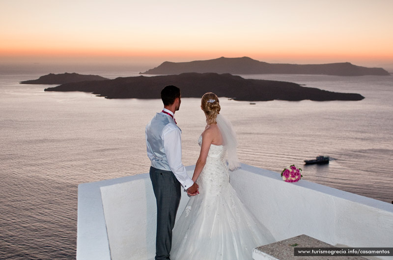 casamento em santorini