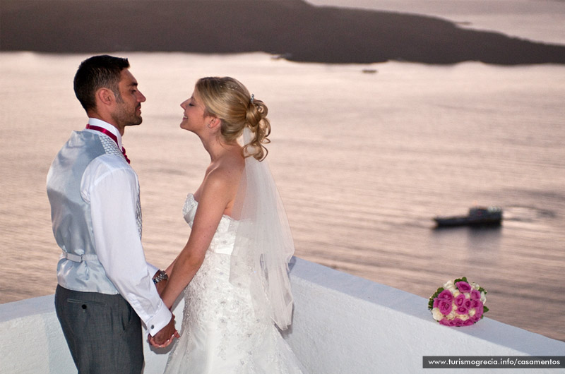 casamento em santorini