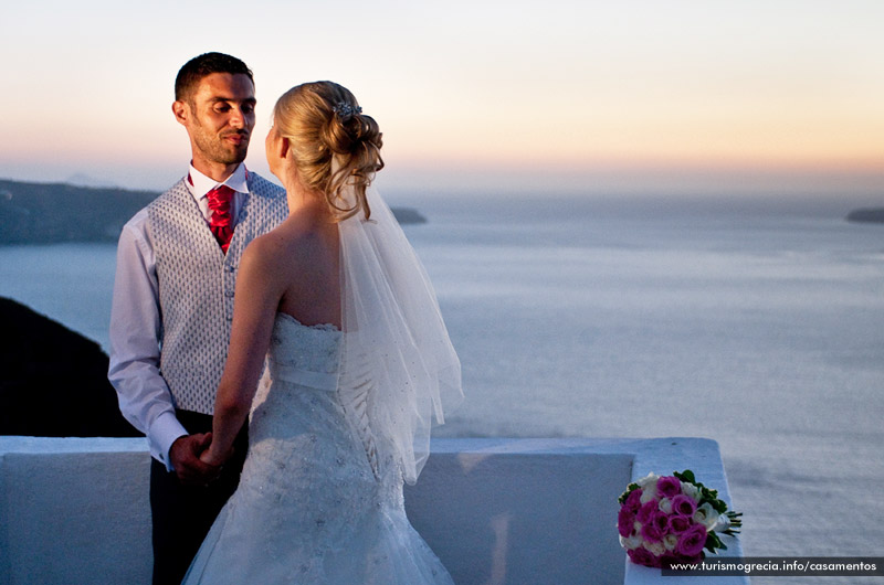 casamento em santorini