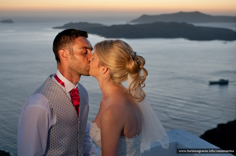 casamento em santorini