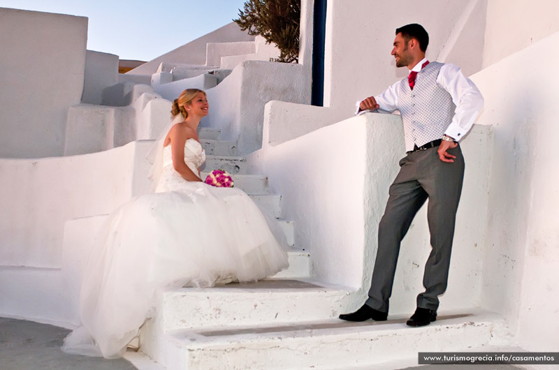 casamento em santorini