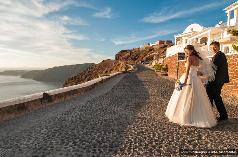 casamentos em santorini